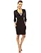 PattyBoutik Women's Deep V Neck Long Sleeve Sweater Dress