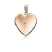 14K Yellow Gold-Filled Heart Diamond Pendant Photo Locket (17 x 25 mm)