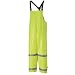 Bulwark Hi-Visibility Flame Resistant 9.5 oz HRC1 Regular Rain Bib Overall with 1-1/2" Reflective Striping, Yellow/Green, Small
