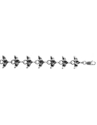 Sterling Silver Whale Tail Charm Bracelet , 5/8 inch (15 mm).
