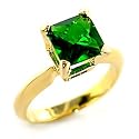 Gold Brass with Emerald CubicZirconia Toe Ring, Weight: 4.20gm