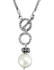 Jewelplus Maba Cultured Pearl Necklace Sterling Silver Necklace