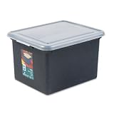 ELDON OFFICE PRODUCTS / Simplifile letter/legal file tote, black granite, clear lid / RUB85824 / Sold as 1 Each / Mfr Part # 85824 \*/ Simplifile letter/legal file tote, black granite, clear lid