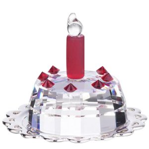 Swarovski Crystal Happy Birthday Cake