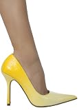 Trendy Sexy Unique Gradient Colored Pointed Pump from Hot Fash Shoes - CHELSEA Yellow
