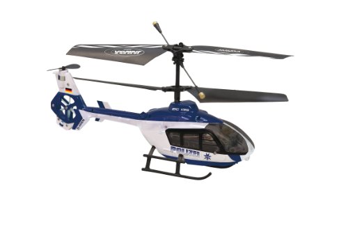 Jamara 030334 - RC EC 135 Polizei 3 Kanal Mini-Heli mit Gyro inklusive Fernsteuerung mit integriertem Ladeger&auml;t