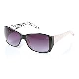 Betsey Johnson Leopard Print Rectangle Sunglasses, Raven