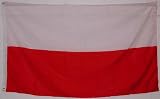 POLAND FLAG 3 x 5ft Polish CURRENT National - 3x5 plain Red and white flag