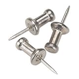 Steel Push Pins, Aluminum Head, 3/8 Point, 100 per Box GEMCPAL3
