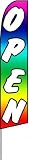 Open Rainbow Swooper Feather Flag