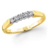 14K Yellow Gold 1/4 ctw. Five - Stone Diamond Wedding / Anniversary Band (I-J;I1-2)