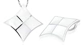 White Mother of Pearl Slide Pendant Sterling Silver