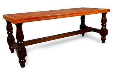 Tooled leather coffee table Contemporary