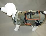 Camouflage Polar Fleece Dog Coat with Pocket by Barking Baby (XLarge)