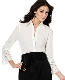 BCBG MAX AZRIA - BCBGMAXAZRIA Summer Bloom Embroidered Stretch-Cotton Shirt