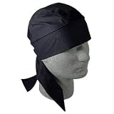 ZANheadgear Flydanna Solid Black 100 Percentage Cotton Deluxe Head Wrap