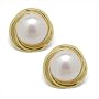 Fresh Spiral Freshwater Cultured Pearl Earring