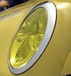 Mini Cooper fog light cover protection film yellow tinted 01-06 Mini Cooper fog light yellow-tinted cover protection film - Mini - foglightLight (Aero Package) deflector shields