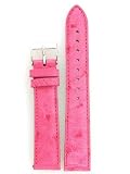 Watch Band Genuine Ostrich Leather Strap 20mm Pink with Quick Realease Springs