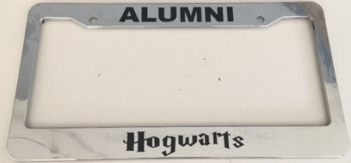 Alumni Hogwarts Harry Potter Style - Automotive Chrome Automotive License Plate Frame - Hogwart