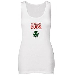 Buy Chicago Cubs Woman's White Shamrock Tank Top by College Concepts