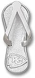 Kansas City Chiefs Sterling Silver Arrowhead Logo Flip Flop 1'' Pendant
