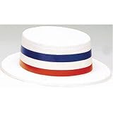 Patriotic Plastic Skimmer Hat Adult