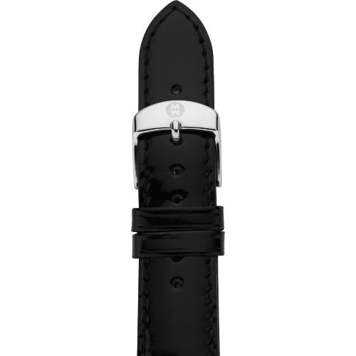 MICHELE 16mm Black Patent Leather Strap