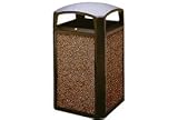 35 Gallon Rubbermaid Waste Receptacle - Sable/Brownstone