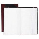 Boorum & Pease 9-300-R Record/account book, black/red cover, record rule, 14-1/8 x 8-5/8, 300 pages