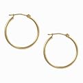 10K Earrings Large Polished Hoop