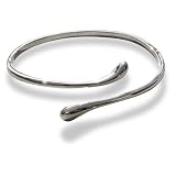 Elongated Teardrop Sterling Silver Bangle Bracelet
