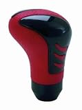 Evolution Gear Shift Knob Manual Trans Only Red Textured Grip w/Black Design