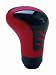 Evolution Gear Shift Knob Manual Trans Only Red Textured Grip w/Black Design