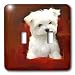 Dogs Maltese - Maltese Puppy - Light Switch Covers - double toggle switch
