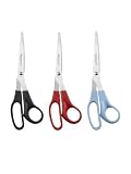 Westcott All Purpose Value Scissors, 8" Straight, Pack of 3, Assorted Colors