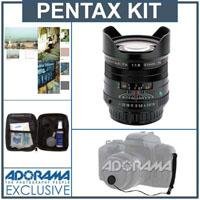 Pentax SMCP-FA 31mm f/1.8 AL Auto Focus, Limited Edition Lens Kit, Black, with Tiffen 58mm Photo Essentials Filter Kit, Lens Cap Leash, Professional Lens Cleaning Kit