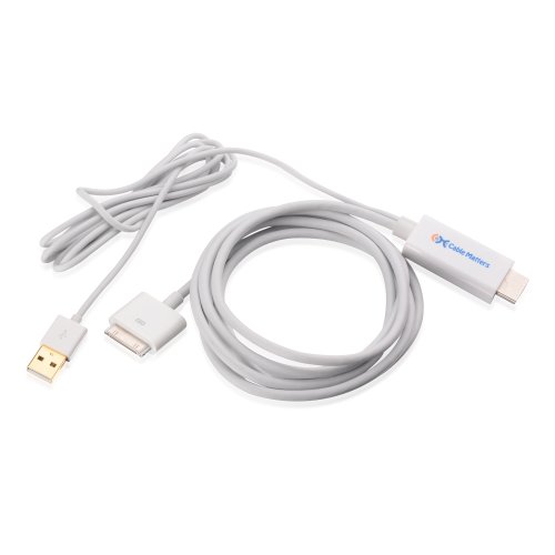 Cable Matters iPhone/iPad/iPod Touch Dock to HDMI Cable with Built-in Charging Cable 6 Feet On Sale