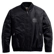H-D Men's Skull Nylon Jacket-Large