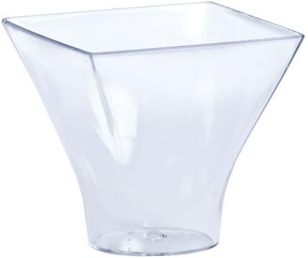 Heavyweight Plastic Mini Flared Mousse Cups, Clear, 12ct