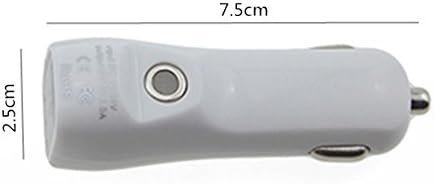 JiYue Smart 2 In 1 Air Quality Monitor with Real 2.0A Output USB Rapid Car Charger for iPhone iPad Samsung HTC LG Sony Android Phones Tablets (White)