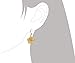 Sterling Silver with Yellow Gold Tone Overlay 5/8 Inch Hibiscus Dangle Earrings