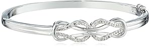 Sterling Silver Diamond Double-Knot Bangle Bracelet (1/4 cttw, I-J Color, I2-I3 Clarity)