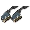 5m Scart to Scart Cable - Premium Lead 24k Gold Plated / Fitted with EMI Suppressors / 5 Metre (By Cables 4 ALL)
