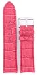Pink Leather Band Crocodile Grain 26 mm