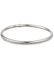 Sterling Silver Textured Slip-On Bangle Bracelet, 7"