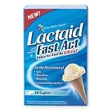 Health & Personal Care : Lactaid-Fast Act Lactase Enzyme Supplement, 180ct Caplets (2 Pack Bonus Size)