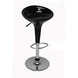 Scoop Swivel Gas Lift Stools - Set of 2 (Black)