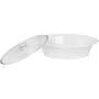 CorningWare French White 2 Piece 4-Quart Covered Oval Roaster