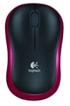 Logitech M185 Wireless Mouse - Red
